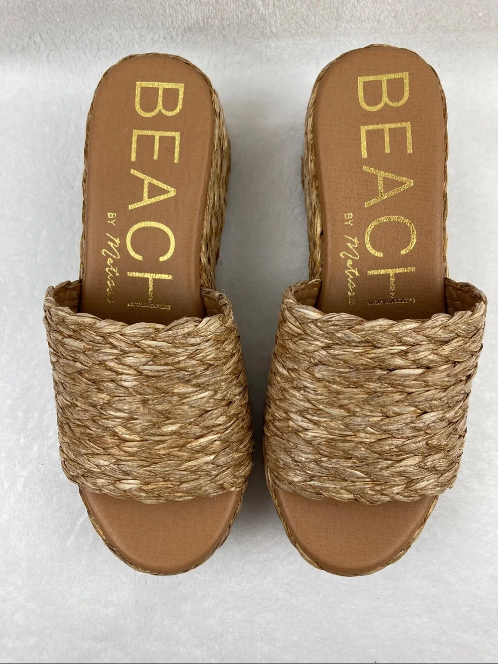 Matisse Del Mar Beach Raffia Platform Wedges sz 8